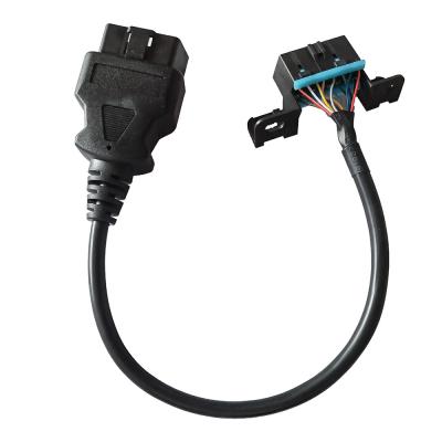 Chine Câble de connecteur d'OBD II de noir de la longueur 30cm, harnais de fil de 16 Pin Male To Female OBD à vendre