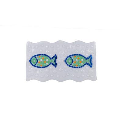 China Sustainable Fashion Thin Pvc Fish Bathroom Rug Non Slip Bath Mats for sale