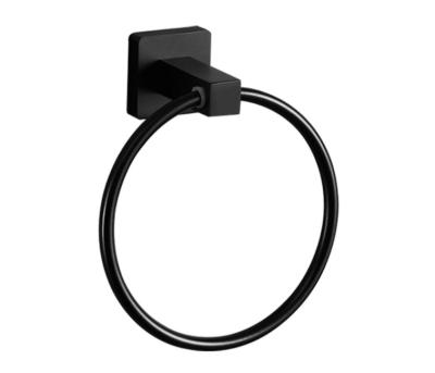 China Non Rusting Bathroom Toilet Accessories Wall Mounted Square Towel Ring for sale