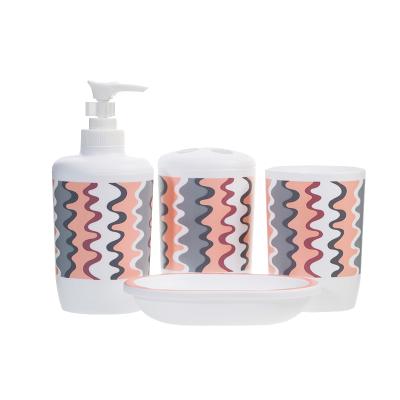 China High Sustainable Holy Bathroom Accessory Set 4 Piece Plastic Six-piece Set Eco-friendly Stocked for sale