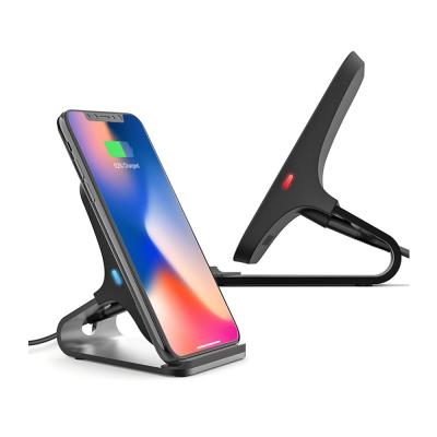 China WELUV 2021 Wireless Charger Product 10W Qi Wireless Charging Stand Unisversal Desk Phone Mobile Stand (custom logo acceptable) for sale