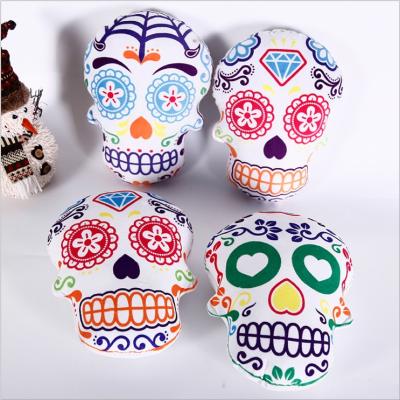 China Halloween Creative Party Face Fashion Skull Cushion Hot Selling Decorative Printed Pillow Lovely for sale