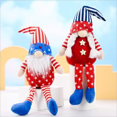 China Wholesale Eco-Friendly Fourth of July Decorations Fabric Mini Patriotic Gnomes For American Independence Day 4th of July Decorations for sale