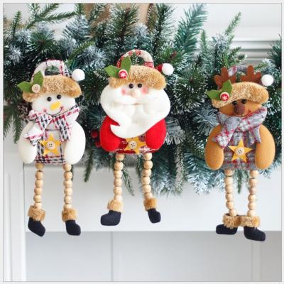 China Knitted+wooden 2020 Cute New Christmas Doll Christmas Tree Hangings Christmas Decoration for sale