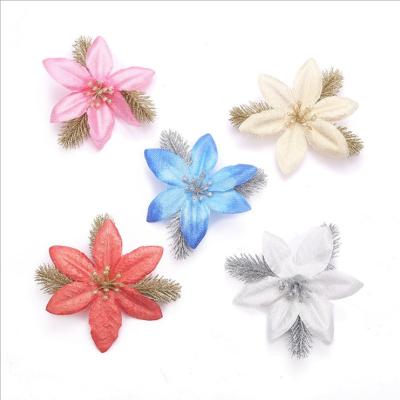 China Eco-friendly New Arrival Small Artificial Christmas Flower 13cm For Decoration Multicolor Flower for sale