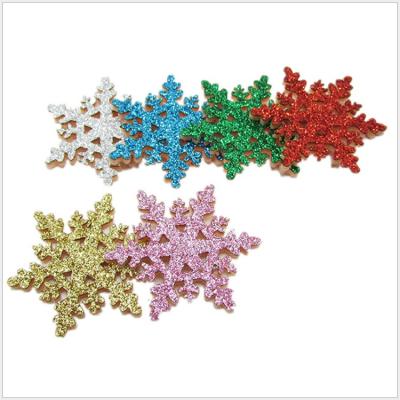 China Eco-friendly Shiny Glitter Hair Snowflake DIY Hair Accessories For Girl Glitter Hair Clip for sale