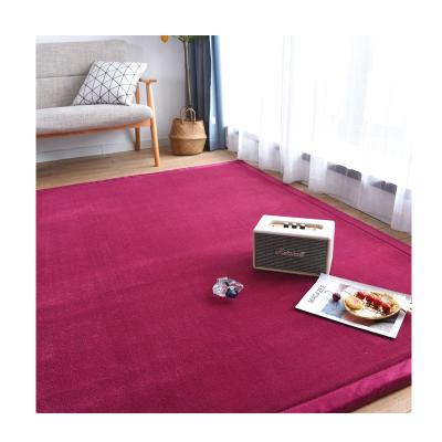 China Washable Custom Area Rug For Carpet Living Room Coral Velvet Bedroom Anti Fatigue Thick Non-slip Tatami Mat Sofa Area Rug Memory Foam for sale