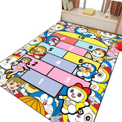 중국 Customized washable 3d print area rugs for living room Crystal Funny door matts fashion cartoon kids floor rug 판매용