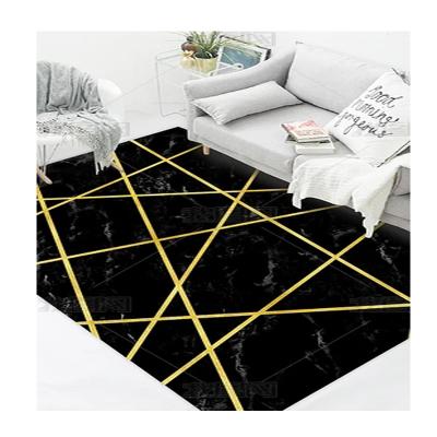 중국 Professional Customized 3d Carpet Gold Luxury Diamond Velvet Rug Anti Slip Washable Dustproof Mat 판매용