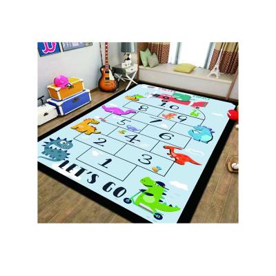 Cina Washable Customized Logo Parent-child Games Blanket Kids Room Carpet Printing Room Mats in vendita