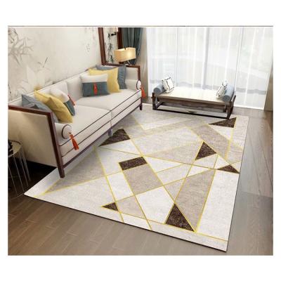 China Washable Protect Covers Large Indoor Living Room Carpet Floor Gold Diamond Nordic Velvet For Dining Room en venta