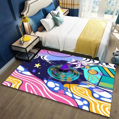 China Washable Modern Color Kids Entertainment Carpets Home Play Mat 3d Printed for sale