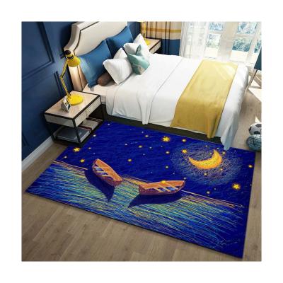 China 3d Printing Crystal Bedside Home Living Room Carpet Cheap Hot Sale Custom Cartoon for sale