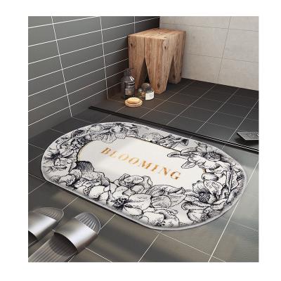 China Cartoon designer anti slip belgion cashmere bath mat living room blankets rug minimalist super absorbent kitchen rug en venta