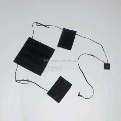 China Warm-keeping 12v far infrared heating pad for clothing with adjustable temperature for sale