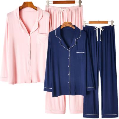 China Leesourcing-Bamboo Modal Pajamas Sleepwear QUICK DRY Relieve Summer Bamboo Two-Piece Women Pajamas for sale