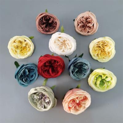 China High Quality Austin Rose For Wedding Artificial Flower Head Decorative Flowers L-120 Wholesale 10cm Silk Diameter for sale