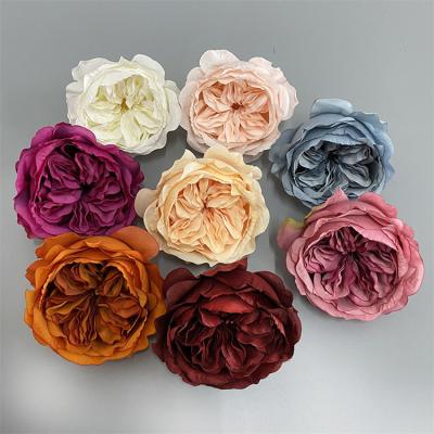 China Silk Main Silk Rose Austin Faux Rose Flower Wedding Decoration Backdrop Wall Flowers L-121 for sale