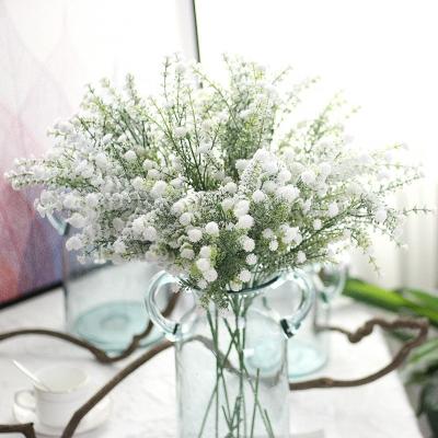 China Good Quality L-067 Artificial Gypsophila Flower Christmas Snow Babybreath Flowers Plastic Decoration Real Touch Moss And Gypsophila Flower for sale