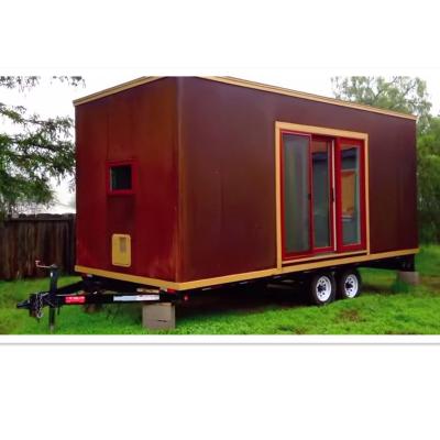 China Modern Tiny Modular House  Mobile Wooden Home Houses On Wheels Graphic Design for sale