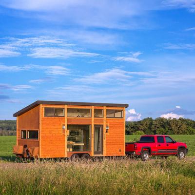 China Modern Tiny Mobile Flat Pack Home Portable Modular Houses on Wheels for sale