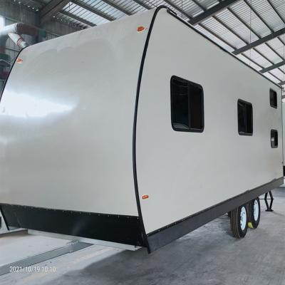 China luxury Caravan Camping Trailers 6580*2250*2400 Steel Fabricated House Caravan for sale