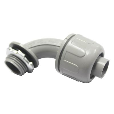 China Nonmetallic Waterproof PVC Conduit Conduit And Connector, 90 Degree PVC Connector for sale