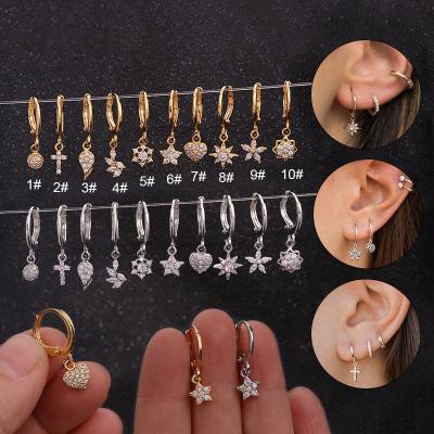 China Best Selling FASHIONABLE Wish Earrings Micro Set Simple Zircon Sunflower Stud Earrings for sale