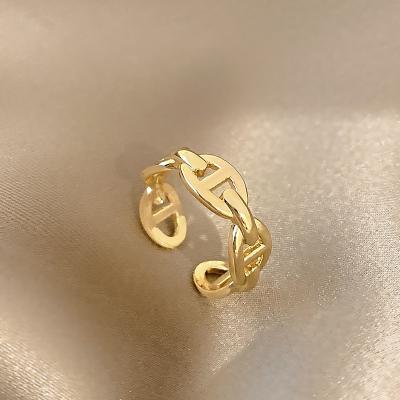 China Trendy Fashionable Korean Women's Open Rings Ring Female Pearl Zircon Resizable for sale