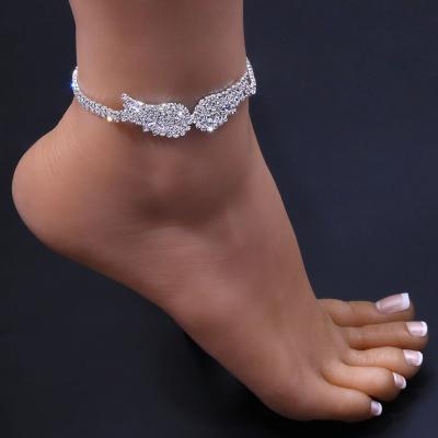 China FASHIONABLE European and American Angel Wings Beach Foot Anklets Jewelry For Women for sale