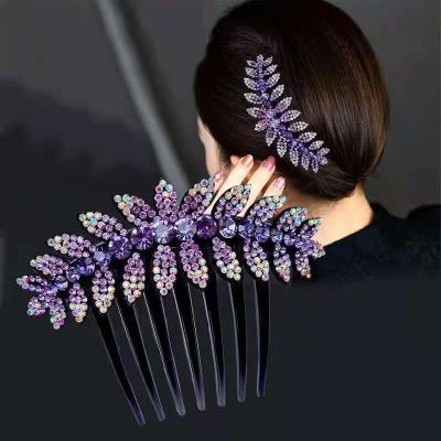 China Japan and Korean Hairpin Full Diamond Plate Hairpin Hair Clips Luxury Style Hair Headdress for sale