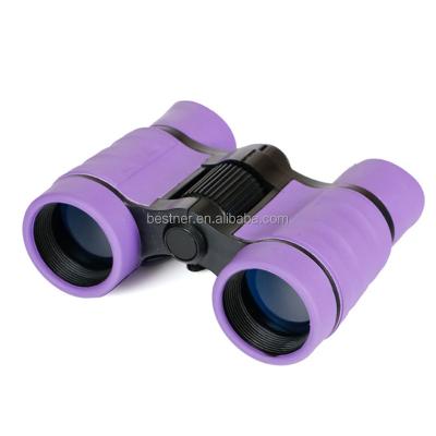 China TELESCOPE Riomst Kids Telescope Fixed Zoom 4x30 Portable Non-slip Colorful Binoculars For Outdoors Explore Purple Blue Red Binoculars for sale