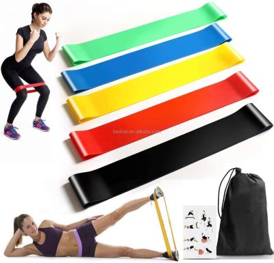 China New Natural Cheap Price High Quality Fitness Riomst 100% Latex Rubber Tube Exercise Resistance Bands With Cloth Bag 5 Sets Yoga Pull Up Band for sale