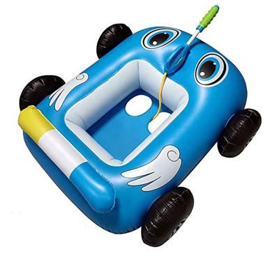 China Inflatable Ring With Water Gun Baby Swimming Water Toy Inflatable Aircraft Car Circle Ring Inflatable Water Gun Car for sale