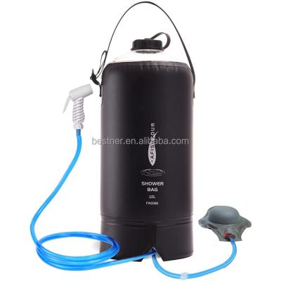 China Riomst Factory OEM 10L/2.2 Gallons Pressure Portable Camping Shower with Solar Powered or Add Hot Water (No More Than 50℃) with Outsize Equipment Popular Shower -spray nozzle summer series for sale