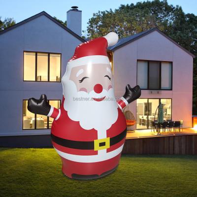 China New Riomst Environmental Friendly 5ft Christmas Inflatable Outdoor Clearance Smiley Santa Claus Blow Up Yard Decoration With LED Lights for sale