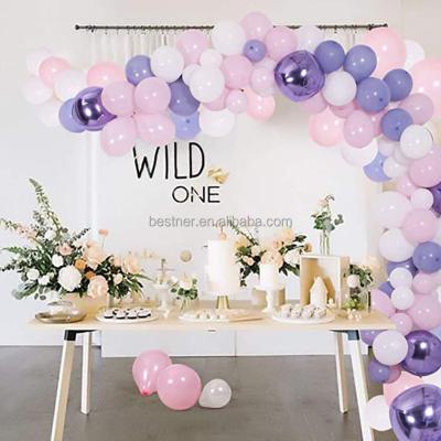 China Beauty Decorations New Riomst Purple Shades 138pcs Balloons Garland Arch Kit Assorted Dark Pastel Light Metallic Confetti Purple Balloons Supplier for sale