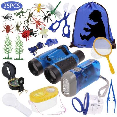 China TELESCOPE Bestner Explore Kit and Bug Catcher Toys Invest Hat Binoculars Flashlight Magnifier Compass for Indoor Outdoor Exploring for sale