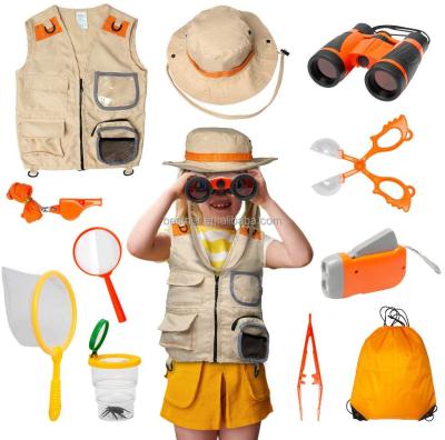 China Bestner TELESCOPE Explorer Kit Bug Catcher Kit for Kids Outdoor Exploration with Binocular Vest Crank Flashlight Whistling Insect Collect for sale