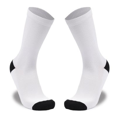 China Custom Design OEM Blank Custom Crew Blank Black White Black White Streetwear Streetwear Customized Socks Polyester For Men for sale