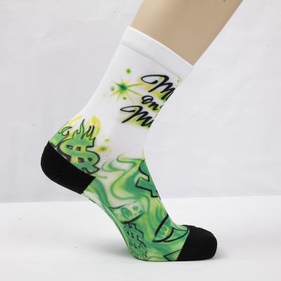 China Wholesale QUICK DRY thick crew bangs breathable winter warm fun knitted mens casual printed socks for sale