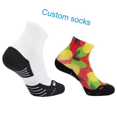 China Wholesale Breathable Designer Socks Low Cut Embroidered Socks For Unisex Sublimated Custom Sports Socks for sale