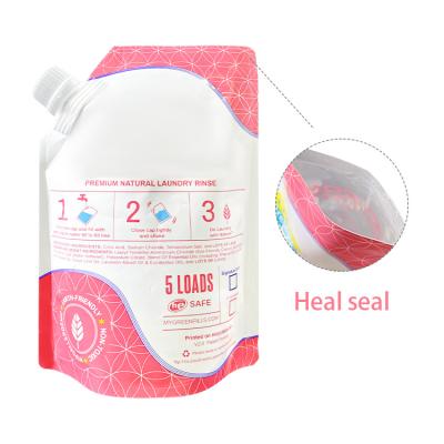 China Security Custom Stand Up Pouch Disposable Plastic Washing Spout Liquid Soap Bag / Laundry Detergent Liquid Packaging for sale