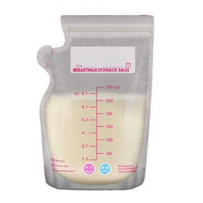 China Safety Factory Supply BPA Free Breastmilk Nursing Pouch With Double Ziplock for sale