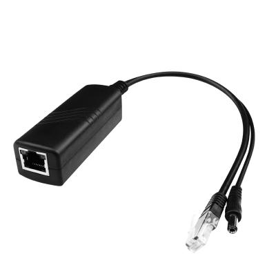 China High Quality ABS 1 Gigabit Port Power Over Ethernet 10/100Mbps Black POE Splitter IEEE802.3af for sale