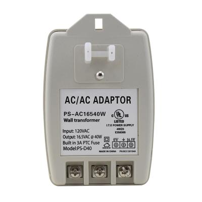 China 16.5V 2.4A Power Supply Adapter 40W AC Source CCTV Changer Accessories PS-AC1640U for sale