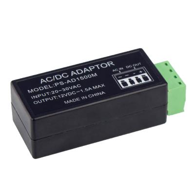 China Surveillance System Plastic Case DC to AC Converter 24AC to 12DC 1.5A Step Down Converter for sale