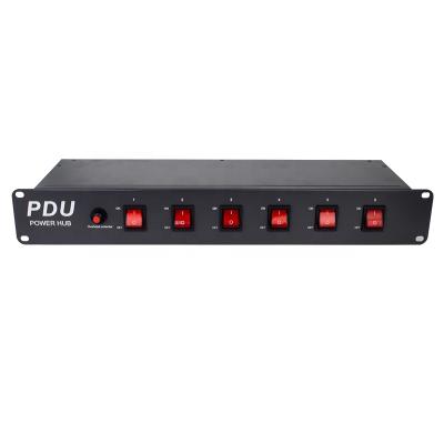 China Socket 6 Outlet PDU 15A Lamp Switches PDU 15A Lamp Switches Individual Stand-Mount Tabletop Power Distribution Unit for sale