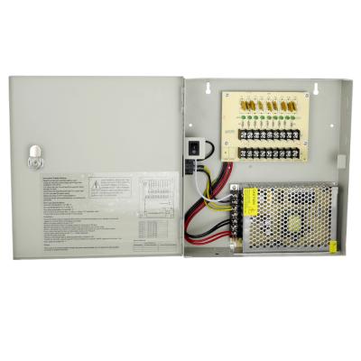 China CCTV/IP Camera 9 Channels 120W Security Cameras CCTV Power Supply Switch Box 12V 10A for sale