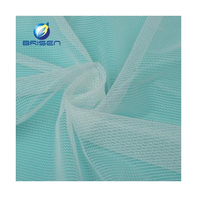 China As Customer's Request Custom Design White Polyester White Poly Mesh Fabrics for sale